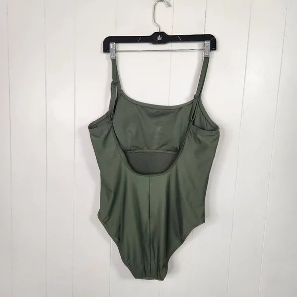Yummie Shapewear One Piece Swimsuit 1 Pc Swim Bathing Suit Green Size 14 Shaping - Picture 4 of 8